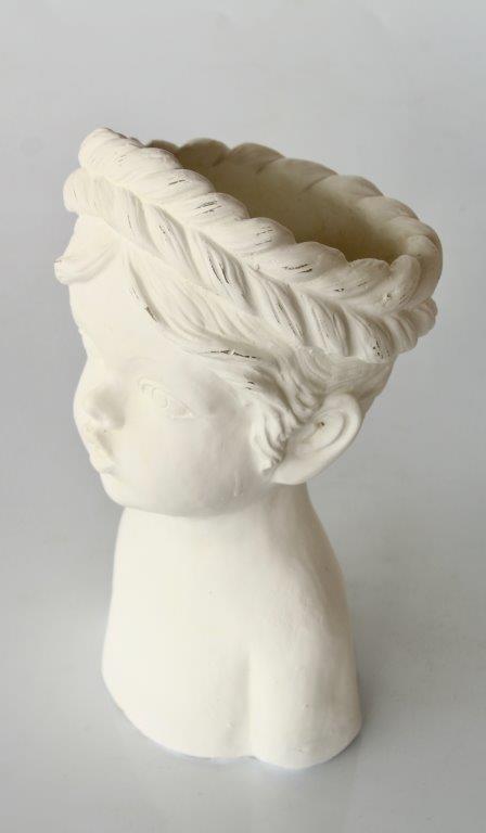 Large White Planter Plaited Hair